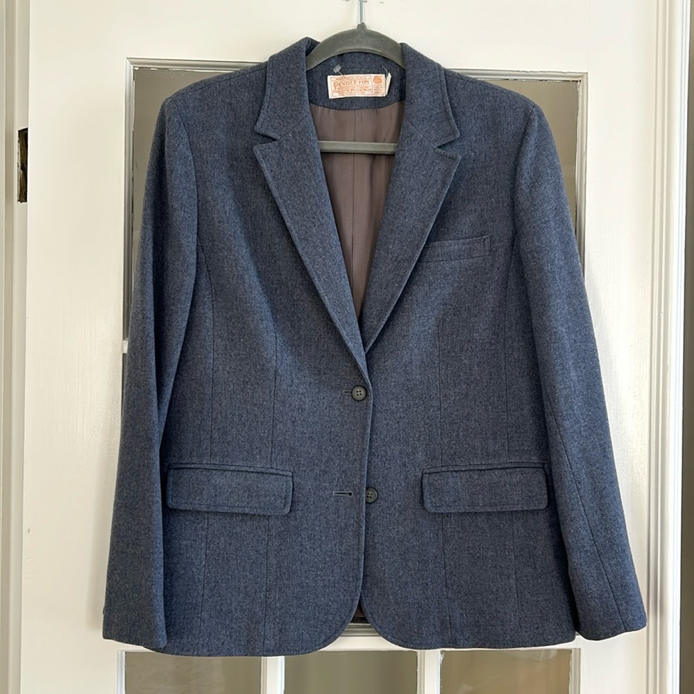 Pendleton Gray Wool Blazer Jacket